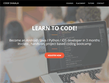 Tablet Screenshot of codeshaala.com